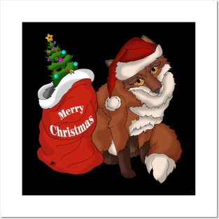 Santa Fox Posters and Art